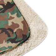 ERDL Leaf Syrian Woodland CAMO Sherpa Blanket