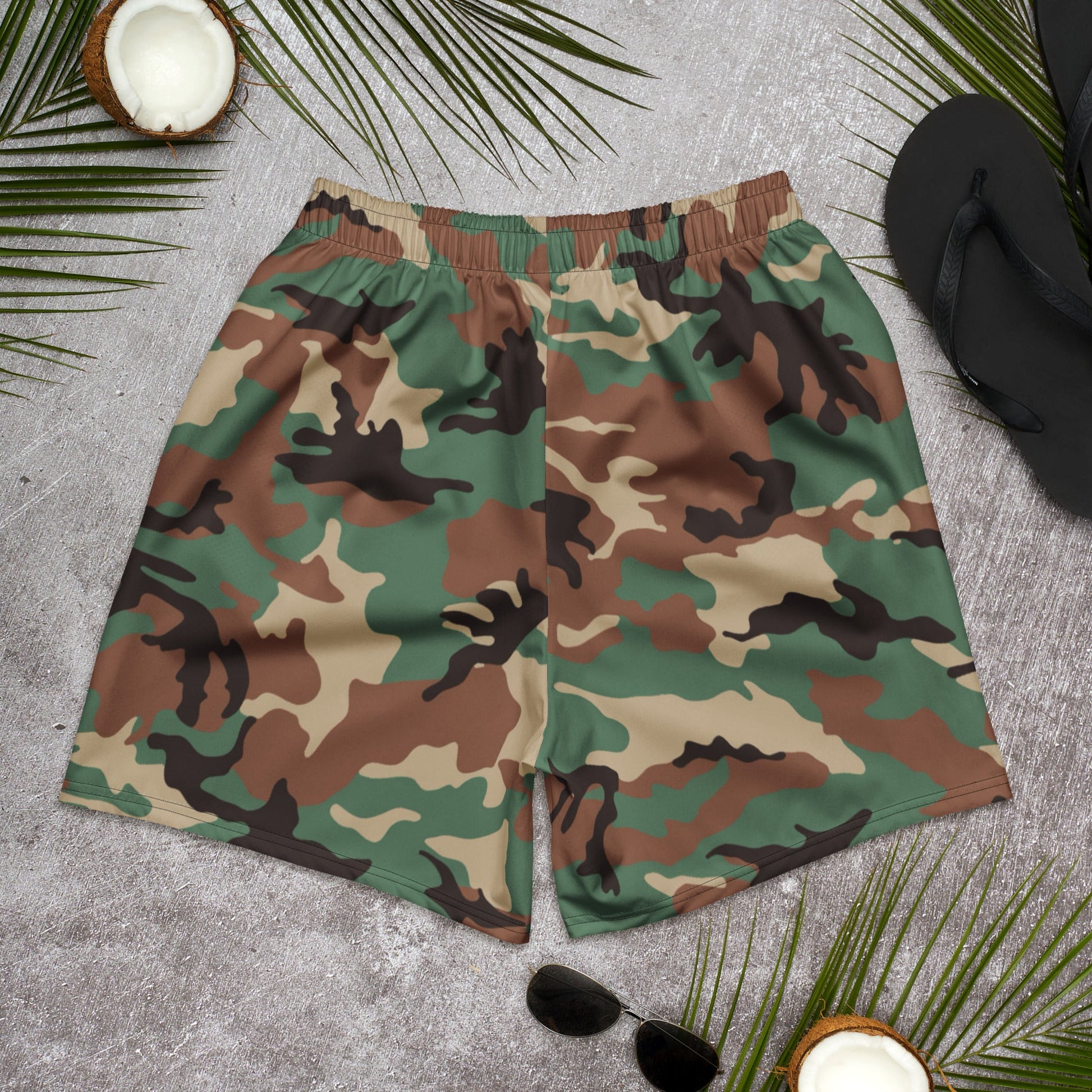 Syrian ERDL Leaf Woodland CAMO Unisex Athletic Long Shorts