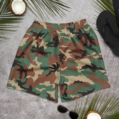 Syrian ERDL Leaf Woodland CAMO Unisex Athletic Long Shorts