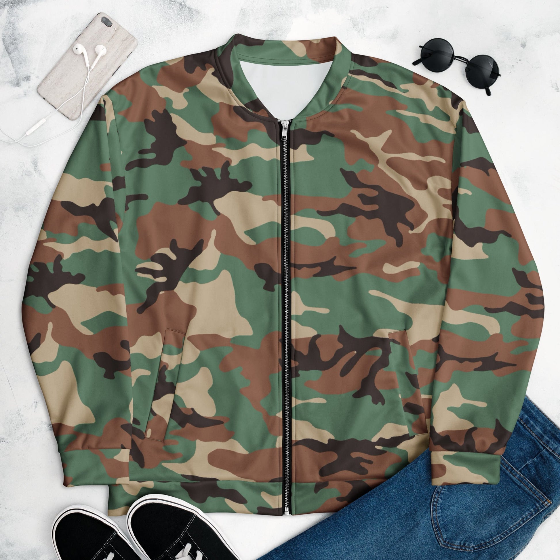 Syrian ERDL Leaf Woodland CAMO Unisex Bomber Jacket - Jackets