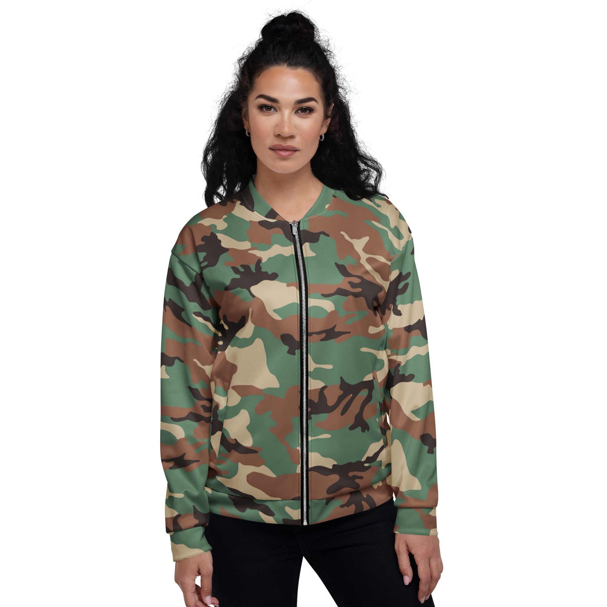 Syrian ERDL Leaf Woodland CAMO Unisex Bomber Jacket - Jackets