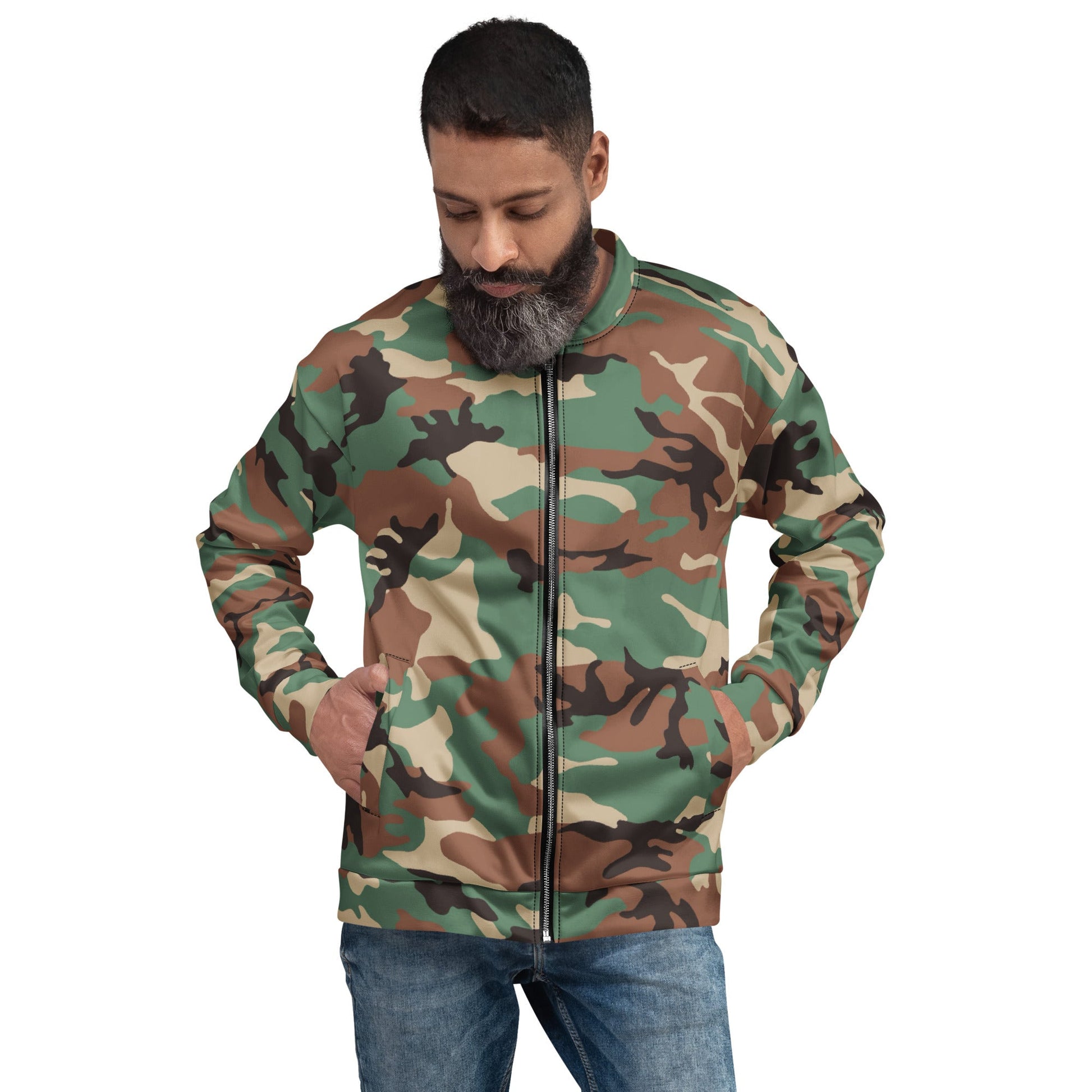 Syrian ERDL Leaf Woodland CAMO Unisex Bomber Jacket - XS - Jackets