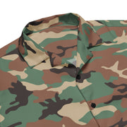 ERDL Leaf Syrian Woodland CAMO Unisex Short-Sleeve Button Shirt - Button-Up