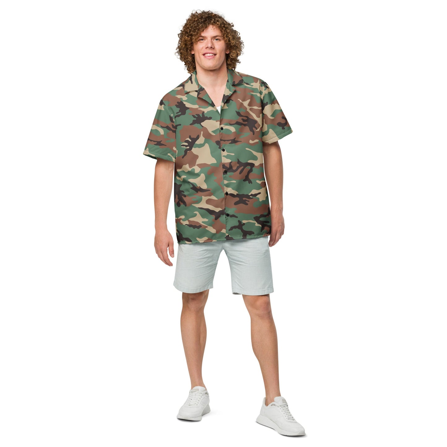 Syrian ERDL Leaf Woodland CAMO Unisex button shirt - Button Shirts