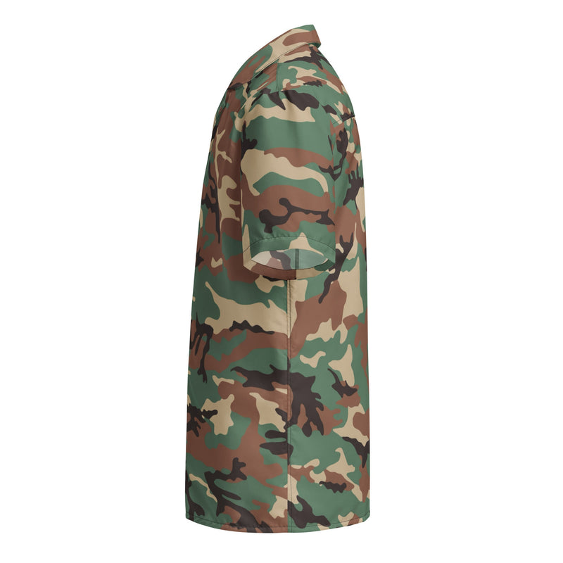 ERDL Leaf Syrian Woodland CAMO Unisex Short-Sleeve Button Shirt - Button-Up