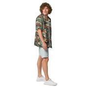 ERDL Leaf Syrian Woodland CAMO Unisex Short-Sleeve Button Shirt - Button-Up