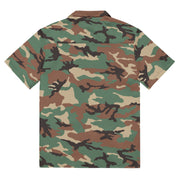 ERDL Leaf Syrian Woodland CAMO Unisex Short-Sleeve Button Shirt - Button-Up