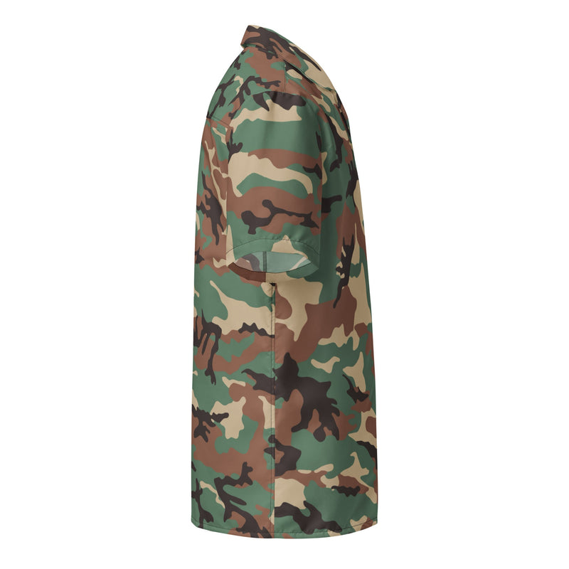 ERDL Leaf Syrian Woodland CAMO Unisex Short-Sleeve Button Shirt - Button-Up