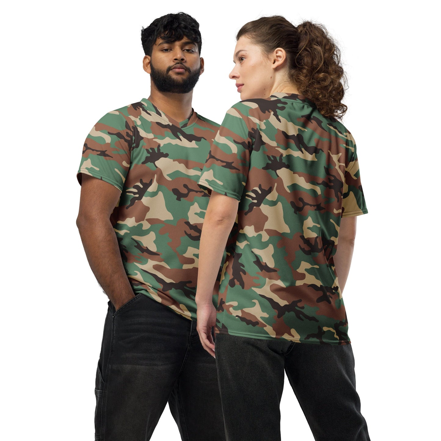 Syrian ERDL Leaf Woodland CAMO unisex sports jersey - 2XS - Sports Jerseys