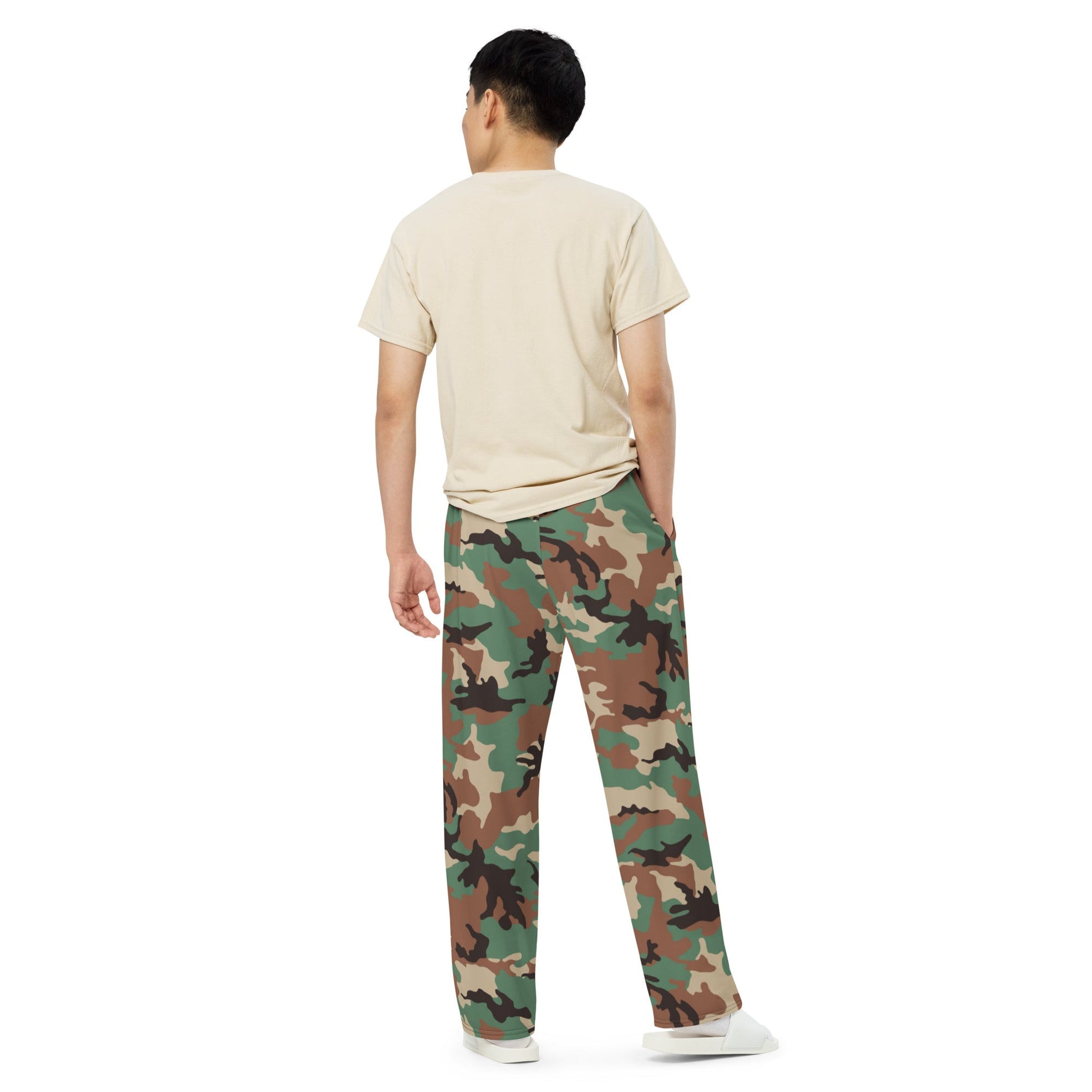 Syrian ERDL Leaf Woodland CAMO unisex wide-leg pants - Wide-leg Pants