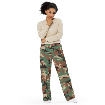 Syrian ERDL Leaf Woodland CAMO unisex wide-leg pants - Wide-leg Pants