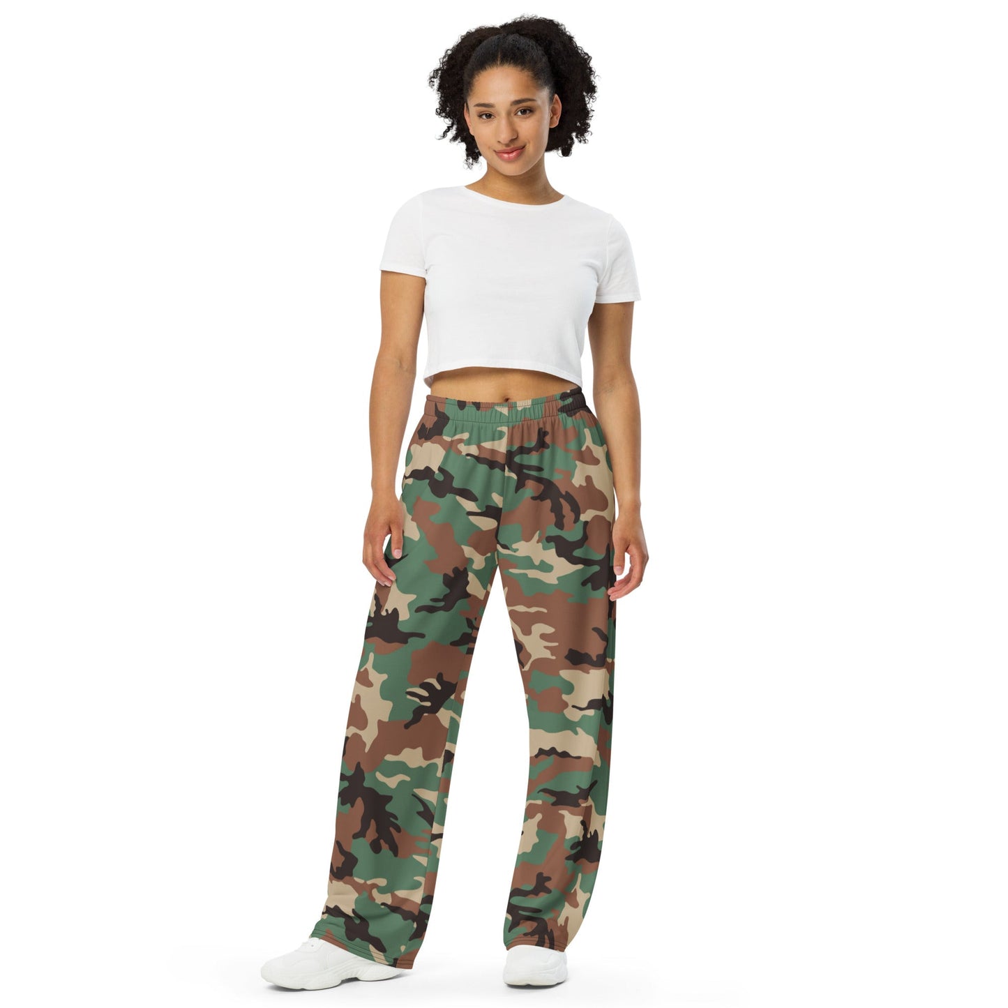 Syrian ERDL Leaf Woodland CAMO unisex wide-leg pants - Wide-leg Pants