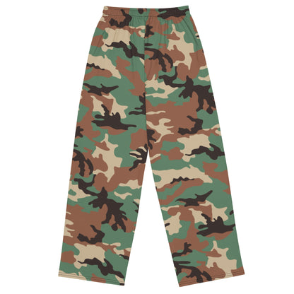 Syrian ERDL Leaf Woodland CAMO unisex wide-leg pants - Wide-leg Pants