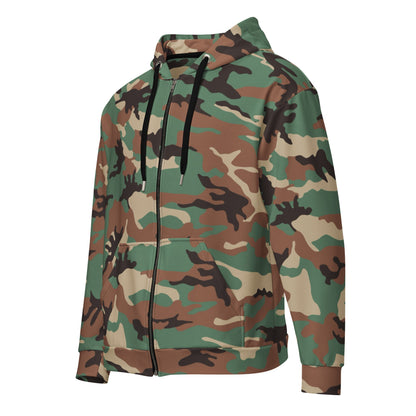 Syrian ERDL Leaf Woodland CAMO Unisex zip hoodie - Zip Hoodies