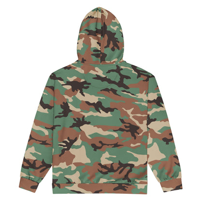 Syrian ERDL Leaf Woodland CAMO Unisex zip hoodie - Zip Hoodies