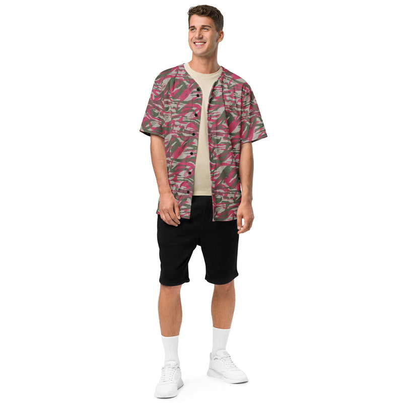Lizard Red Syrian CAMO Unisex Baseball Jersey