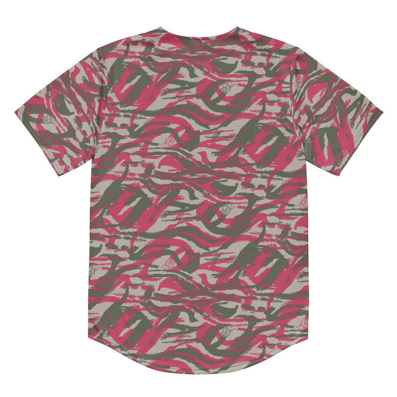 Lizard Red Syrian CAMO Unisex Baseball Jersey