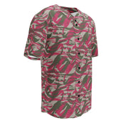 Lizard Red Syrian CAMO Unisex Baseball Jersey