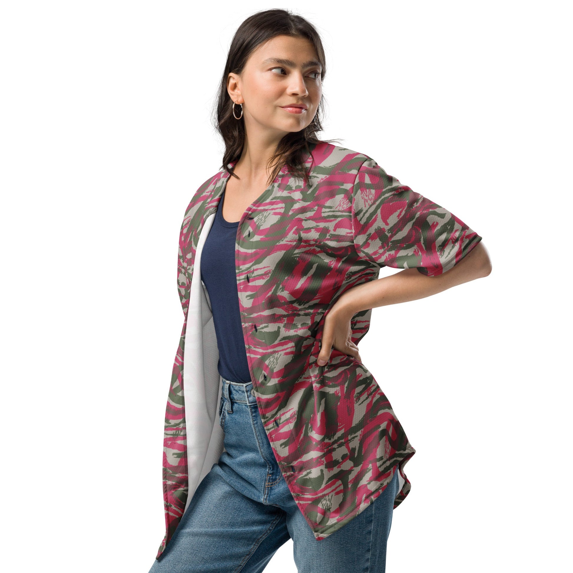 Syrian Lizard Red CAMO baseball jersey - Baseball Jerseys