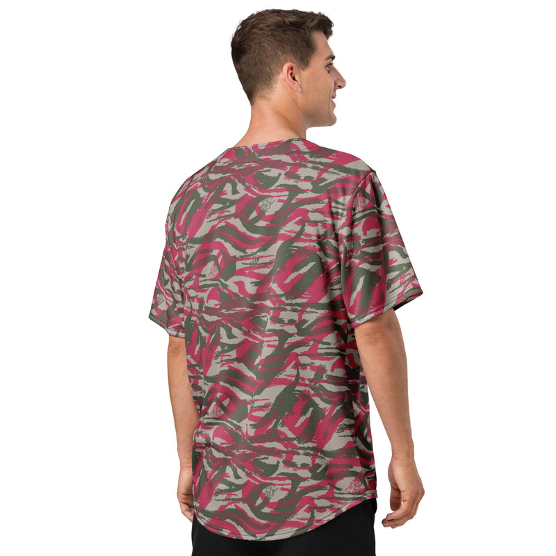 Lizard Red Syrian CAMO Unisex Baseball Jersey