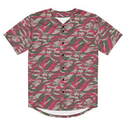 Lizard Red Syrian CAMO Unisex Baseball Jersey