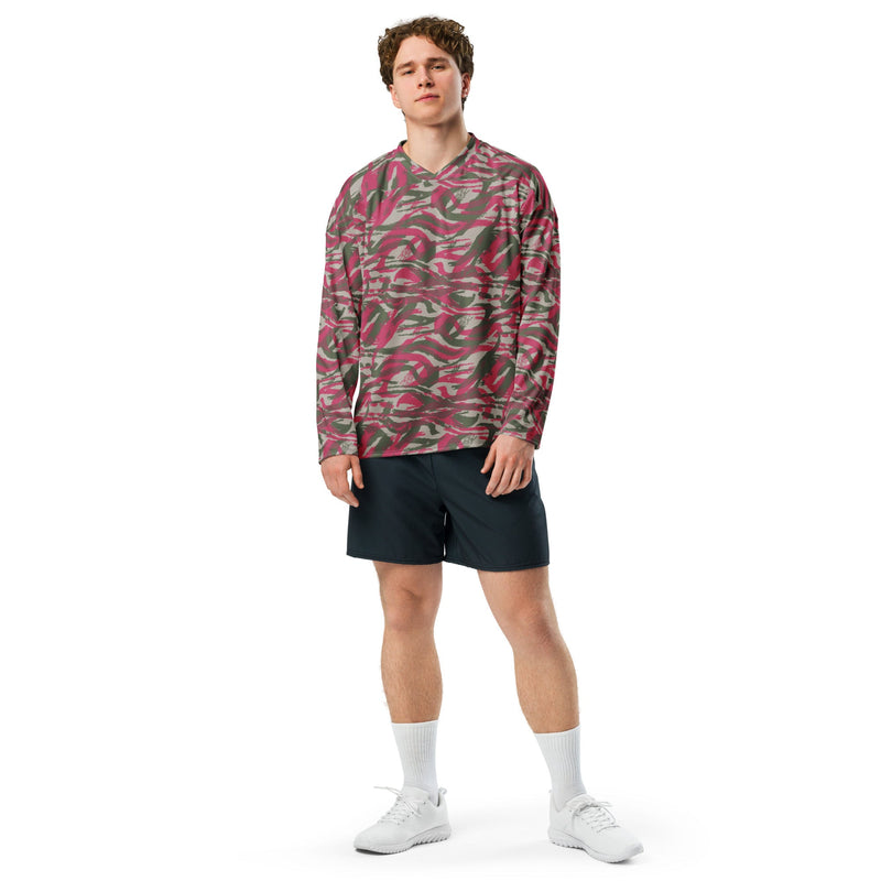 Lizard Red Syrian CAMO Unisex Hockey Fan Jersey