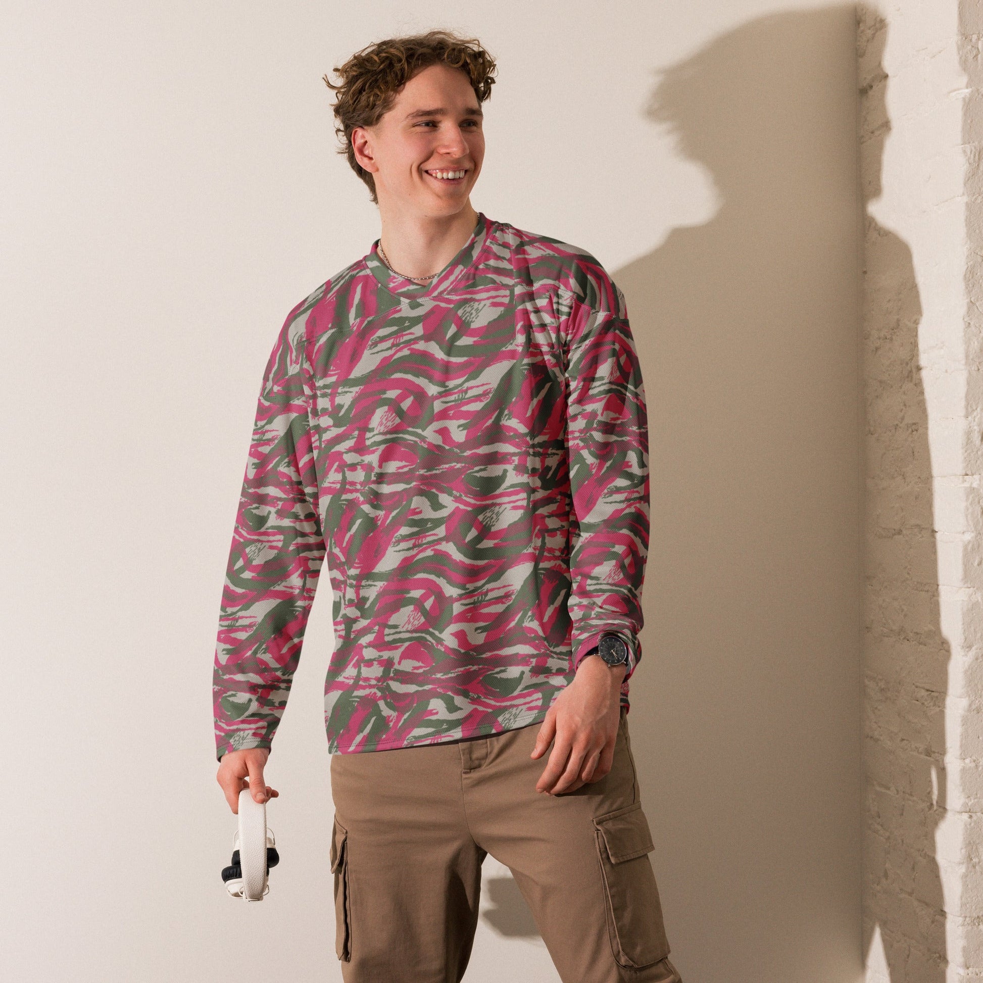 Syrian Lizard Red CAMO hockey fan jersey - Hockey Jerseys