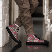 Lizard Red Syrian CAMO Mens High-Top Canvas Shoes - 5