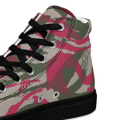 Syrian Lizard Red CAMO Mens high top canvas shoes - High Top Canvas Shoes