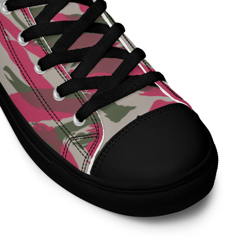 Lizard Red Syrian CAMO Mens High-Top Canvas Shoes