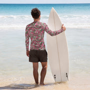 Lizard Red Syrian CAMO Mens Long-Sleeve Rash Guard