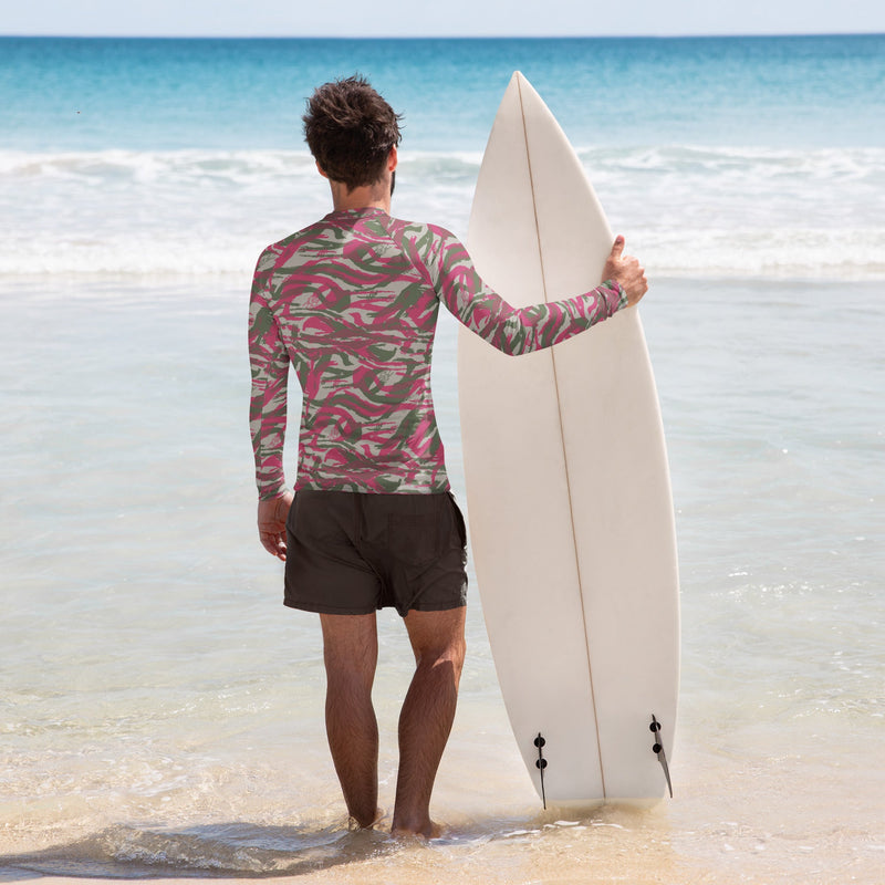 Lizard Red Syrian CAMO Mens Long-Sleeve Rash Guard