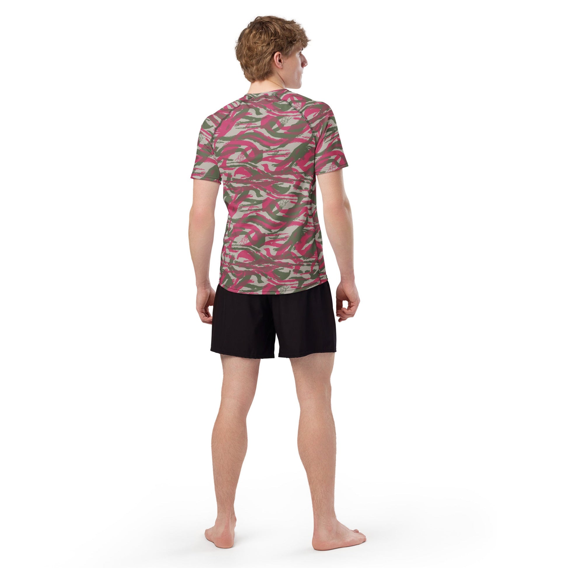 Syrian Lizard Red CAMO Mens Short-Sleeve Rash Guard - Short-sleeve Guards