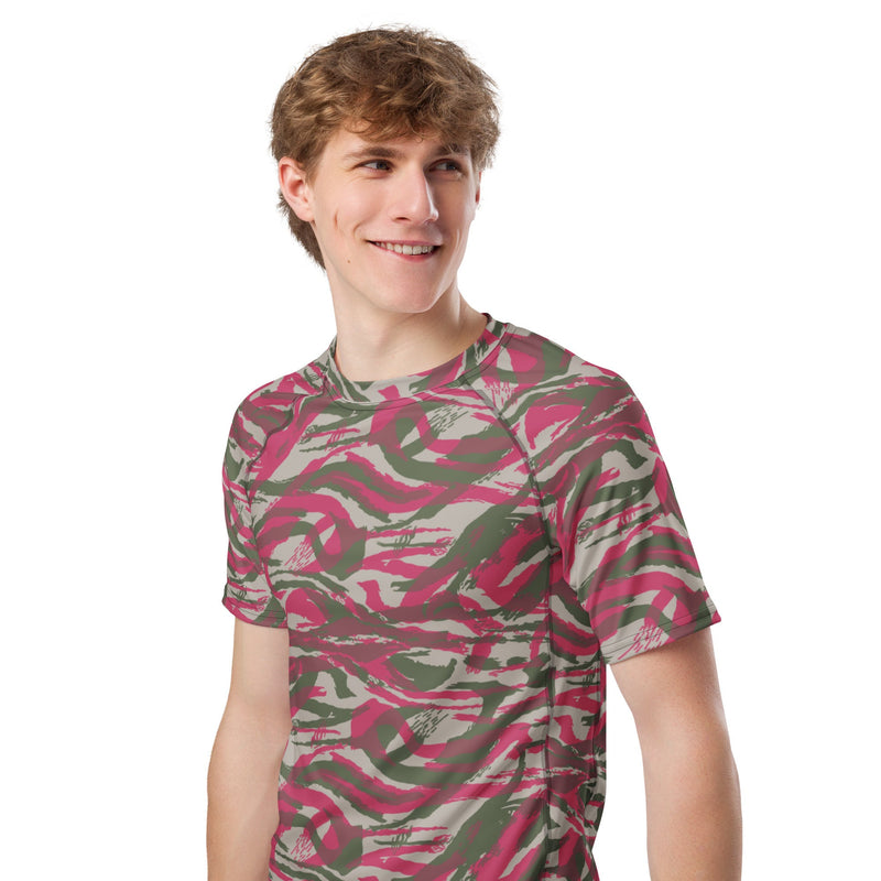 Lizard Red Syrian CAMO Mens Short-Sleeve Rash Guard - SS