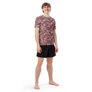 Lizard Red Syrian CAMO Mens Short-Sleeve Rash Guard - SS