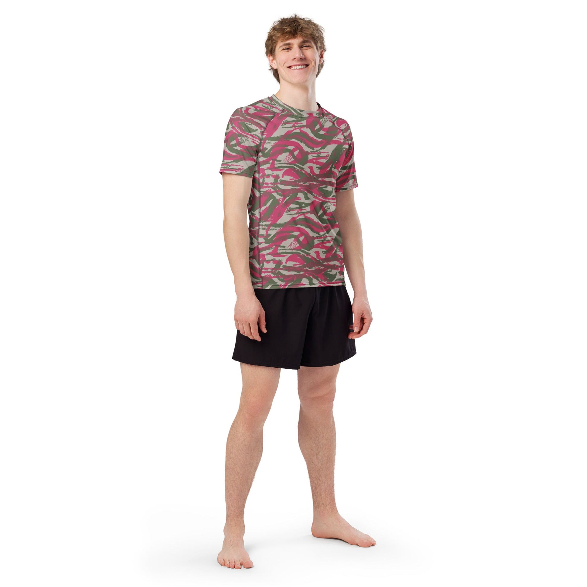 Syrian Lizard Red CAMO Mens Short-Sleeve Rash Guard - Short-sleeve Guards