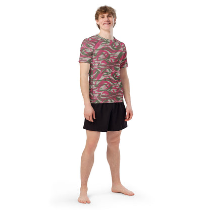 Syrian Lizard Red CAMO Mens Short-Sleeve Rash Guard - Short-sleeve Guards
