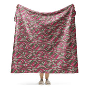 Lizard Red Syrian CAMO Sherpa Blanket - 60″×80″
