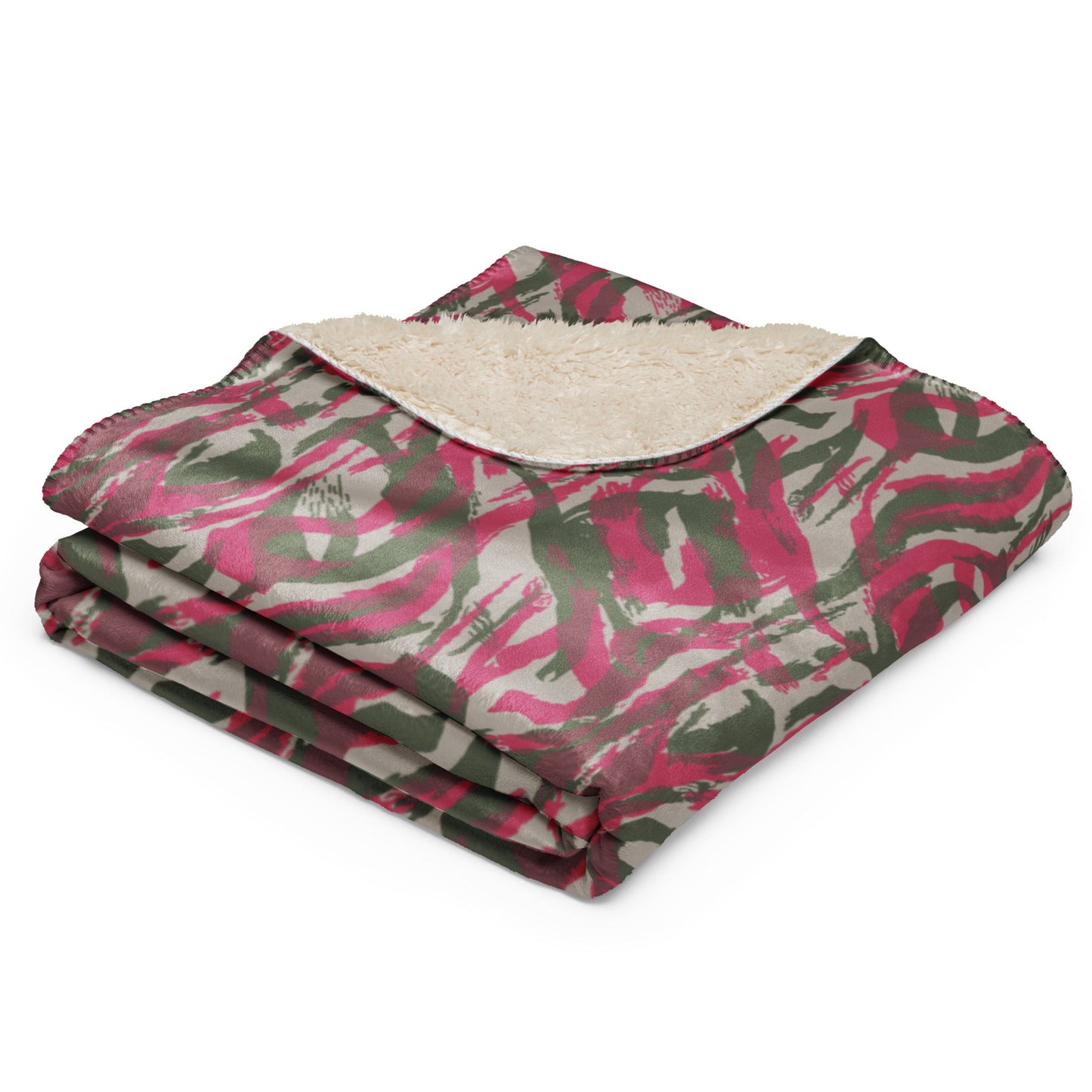 Syrian Lizard Red CAMO Sherpa blanket - Blankets