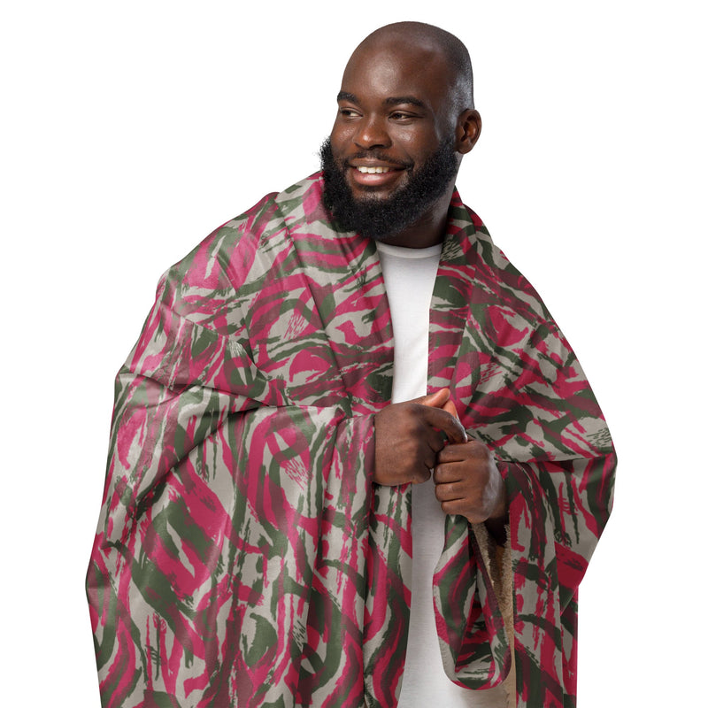 Lizard Red Syrian CAMO Sherpa Blanket