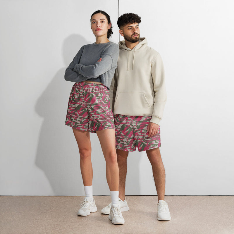 Lizard Red Syrian CAMO Unisex Athletic Long Shorts