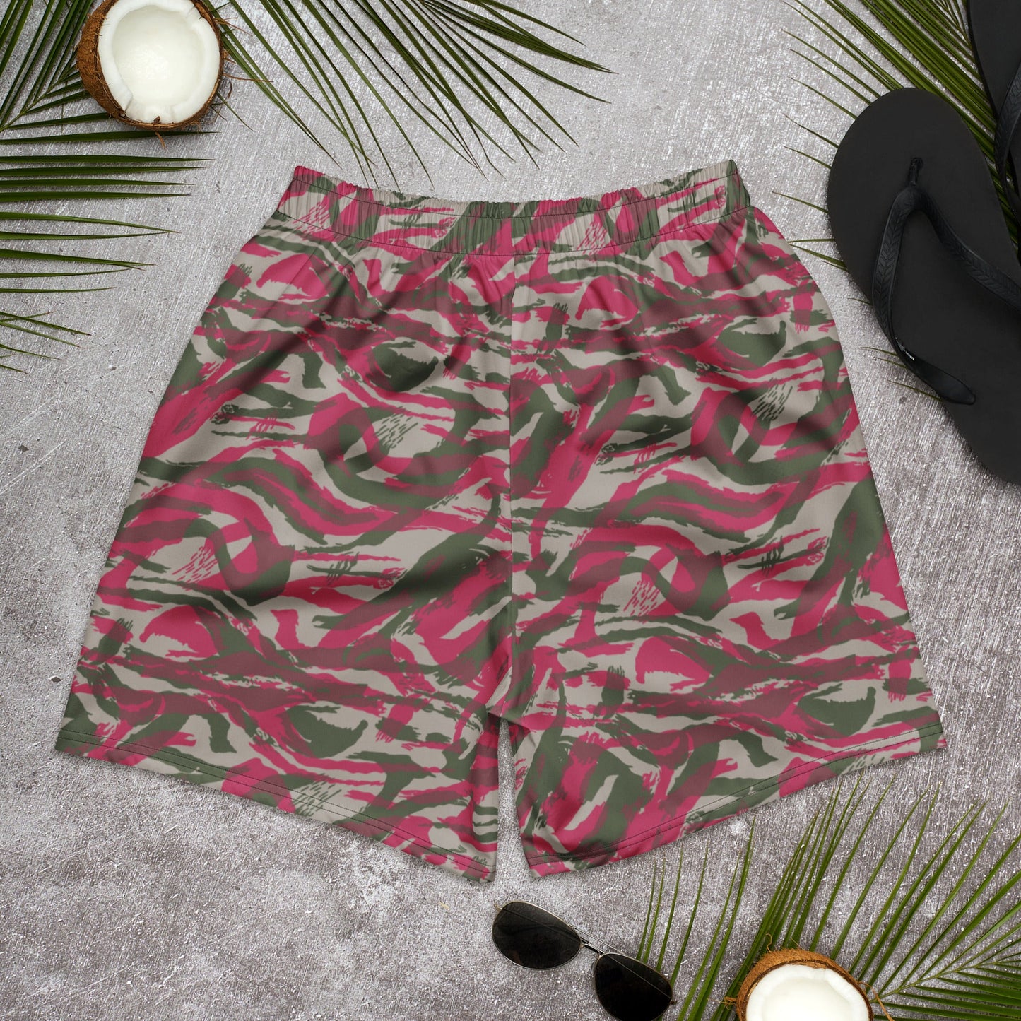 Syrian Lizard Red CAMO Unisex Athletic Long Shorts