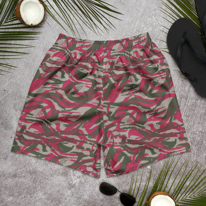Syrian Lizard Red CAMO Unisex Athletic Long Shorts