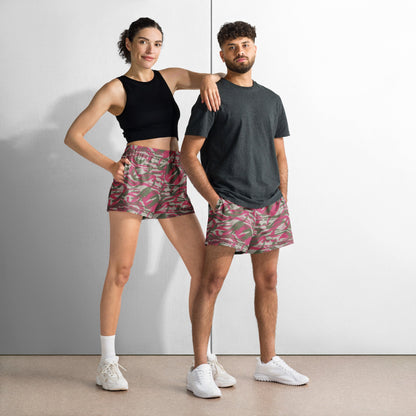 Syrian Lizard Red CAMO Unisex Athletic Shorts