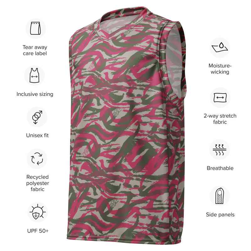 Lizard Red Syrian CAMO Unisex Basketball Jersey