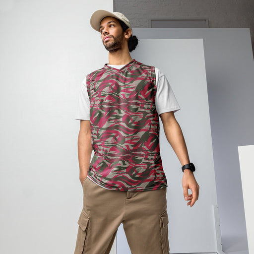 Lizard Red Syrian CAMO Unisex Basketball Jersey - 2XS