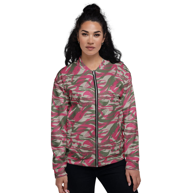 Lizard Red Syrian CAMO Unisex Bomber Jacket
