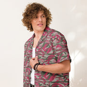 Lizard Red Syrian CAMO Unisex Short-Sleeve Button Shirt - Button-Up