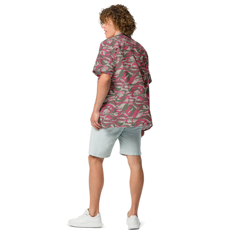 Lizard Red Syrian CAMO Unisex Short-Sleeve Button Shirt - Button-Up