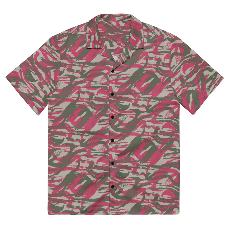 Lizard Red Syrian CAMO Unisex Short-Sleeve Button Shirt - 2XS - Button-Up